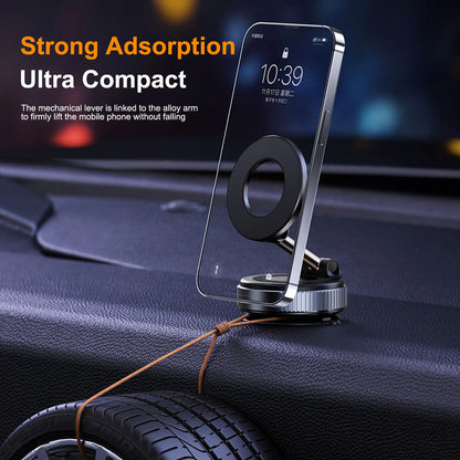 Ultimate Car Mount Vacuum Magnetic Holder - Foldable Strong Suction Stand